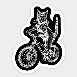 SEEMBO Cat Cycling Bicycle Bicycling Riding Bike Fun Biking Sticker